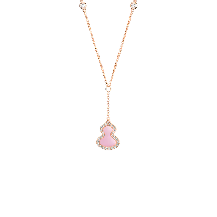 Qeelin Necklaces Petite Wulu Necklace Pink Opal