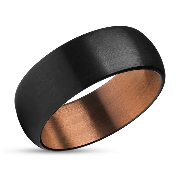 Rings Black Tungsten Wedding Ring Copper Wedding Ring Espresso Wedding Ring Men Women Clean Casting Jewelry