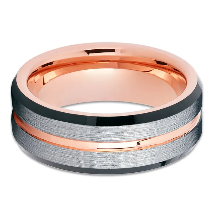 Rings Clean Casting Jewelry Wedding Band Rose Gold Tungsten Ring Rose Gold Wedding Ring Silver Ring