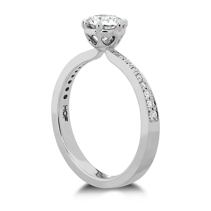 Rings Hearts on Fire HOF Signature 6 Prong Engagement Ring Diamond Band