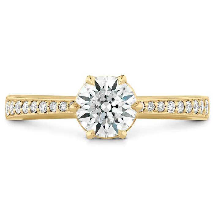 Rings Hearts on Fire HOF Signature 6 Prong Engagement Ring Diamond Band