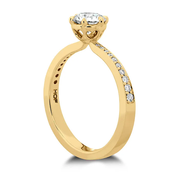 Rings Hearts on Fire HOF Signature 6 Prong Engagement Ring Diamond Band