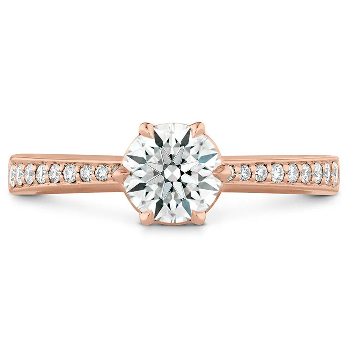 Rings Hearts on Fire HOF Signature 6 Prong Engagement Ring Diamond Band