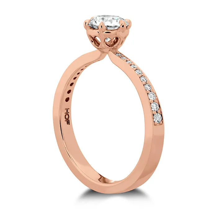 Rings Hearts on Fire HOF Signature 6 Prong Engagement Ring Diamond Band