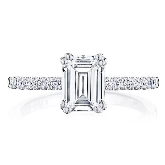 Rings International Diamond Center Tacori 14k White Gold Coastal Crescent Collection Classic Engagement Ring Setting 016CTW