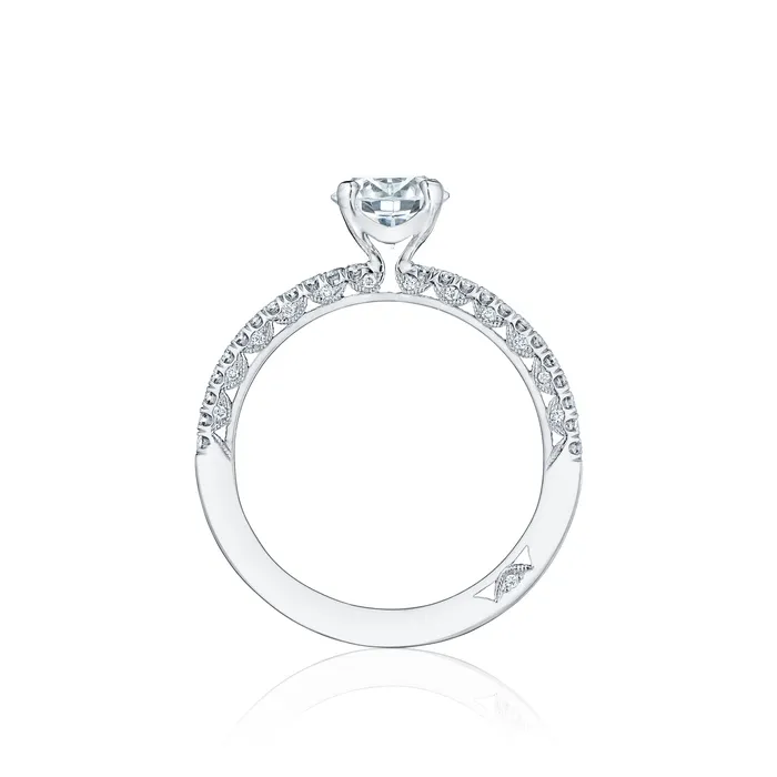 Rings International Diamond Center Tacori 18k White Gold Petite Crescent Round Diamond Engagement Ring Setting 023 CTW Rings International Diamond Center Tacori 18k White Gold Petite Crescent Round Diamond Engagement Ring Setting 023 CTW