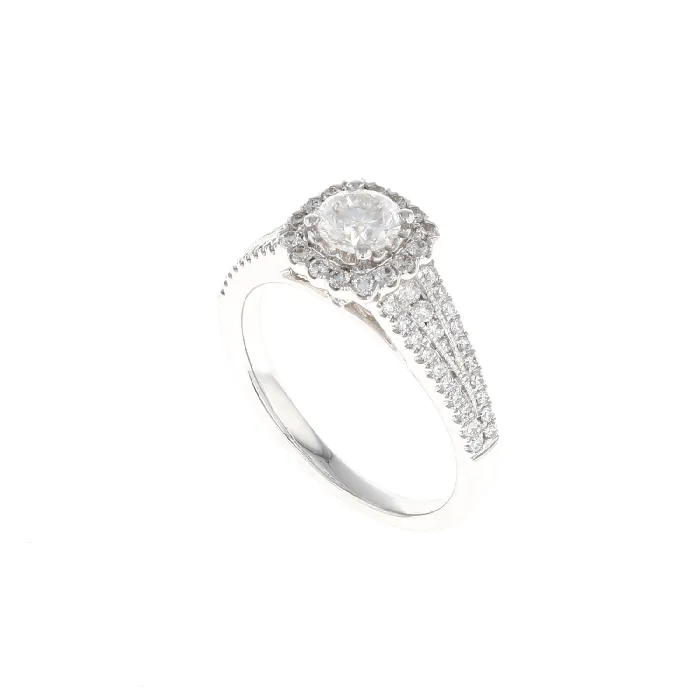 Rings Shop IDC estore Cushion Halo Complete Engagement Ring 095CTW
