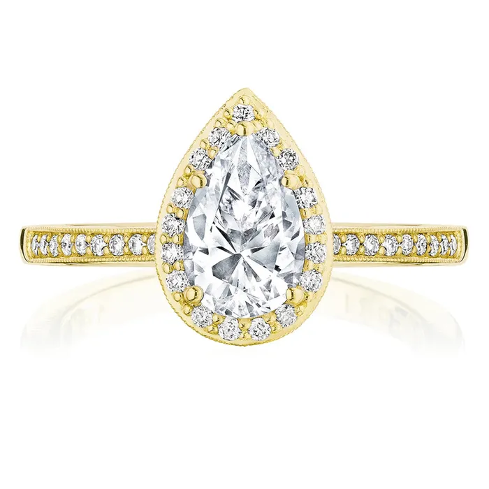 Rings Tacori 14k Yellow Gold Coastal Crescent Collection Classic Engagement Ring Setting 024CTW International Diamond Center