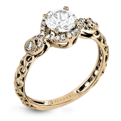 Rings Zeghani Halo Crown Engagement Ring Setting International Diamond Center Rings Zeghani Halo Crown Engagement Ring Setting International Diamond Center