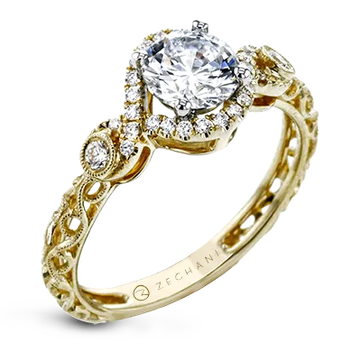 Rings Zeghani Halo Crown Engagement Ring Setting International Diamond Center Rings Zeghani Halo Crown Engagement Ring Setting International Diamond Center
