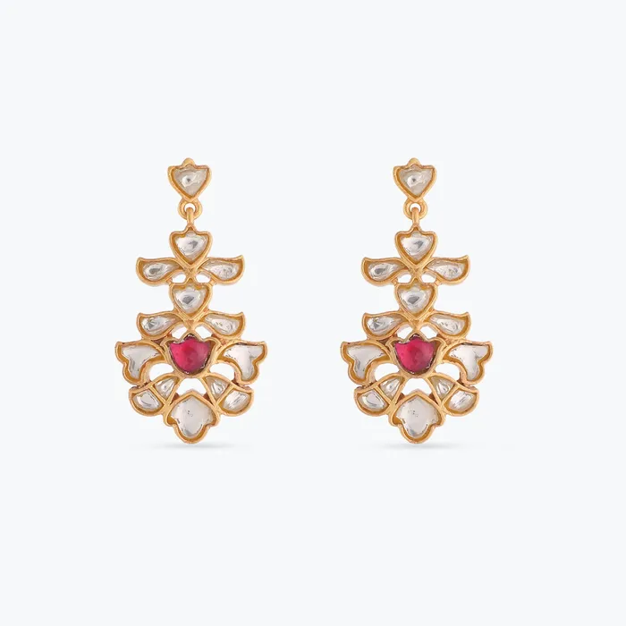 Shashi Gold Plated Jadau Silver Earrings SILVER Earrings
