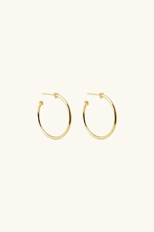 Sierra Winter Jewelry 9 AM Hoop Earrings Gold Earrings