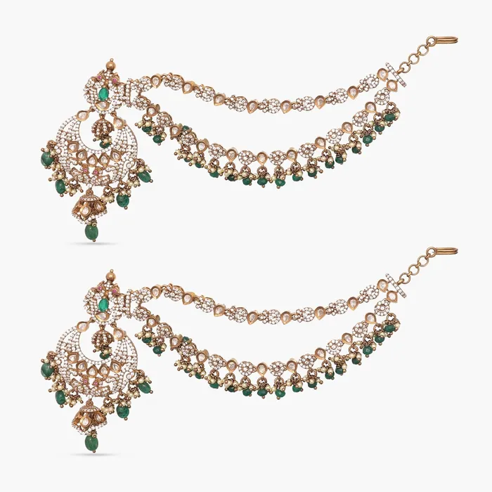 SILVER Avila Moissanite Victorian Silver Earrings Earrings