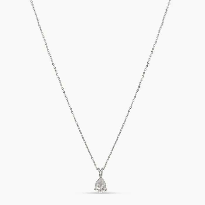 SILVER Necklaces Eternal Glow CZ Silver Pendant Necklace