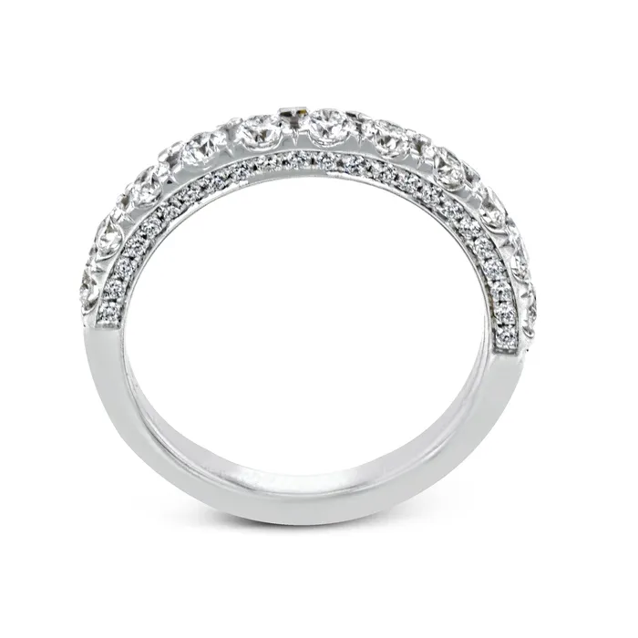 Simon G Wedding Band in 18k Gold with Diamonds International Diamond Center PreStyled Sets