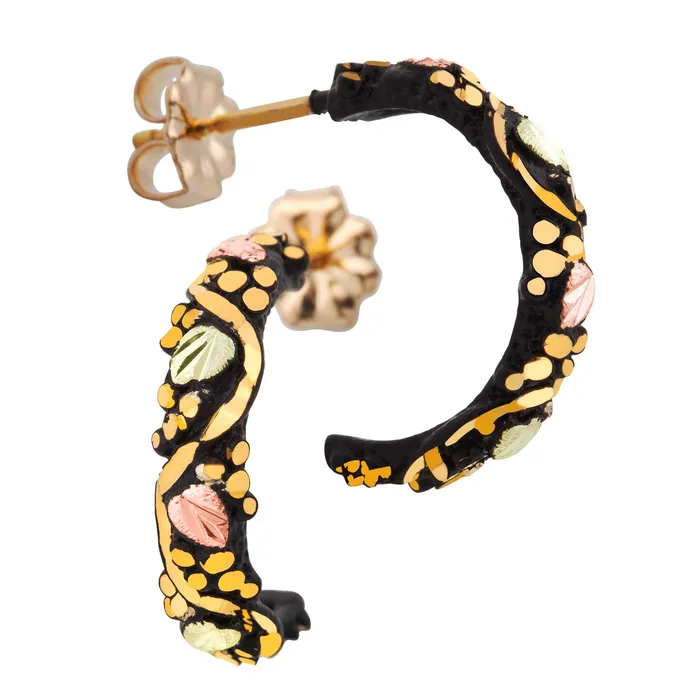 TR Jewelry Concepts Earrings Landstroms Black Hills Gold Powder Coated Half Hoop Earrings TR Jewelry Concepts Earrings Landstroms Black Hills Gold Powder Coated Half Hoop Earrings